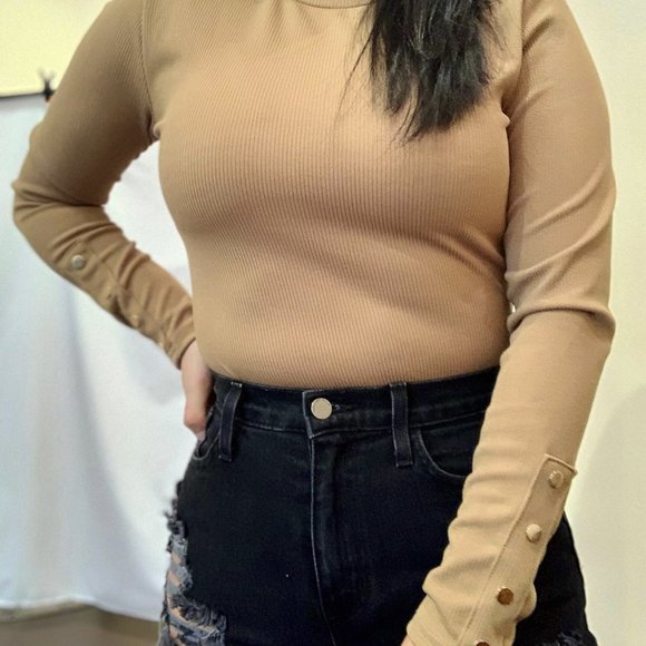 LoveLA Lura Ribbed Bodysuit in Tan NWT Multiple Sizes - Picture 9 of 9